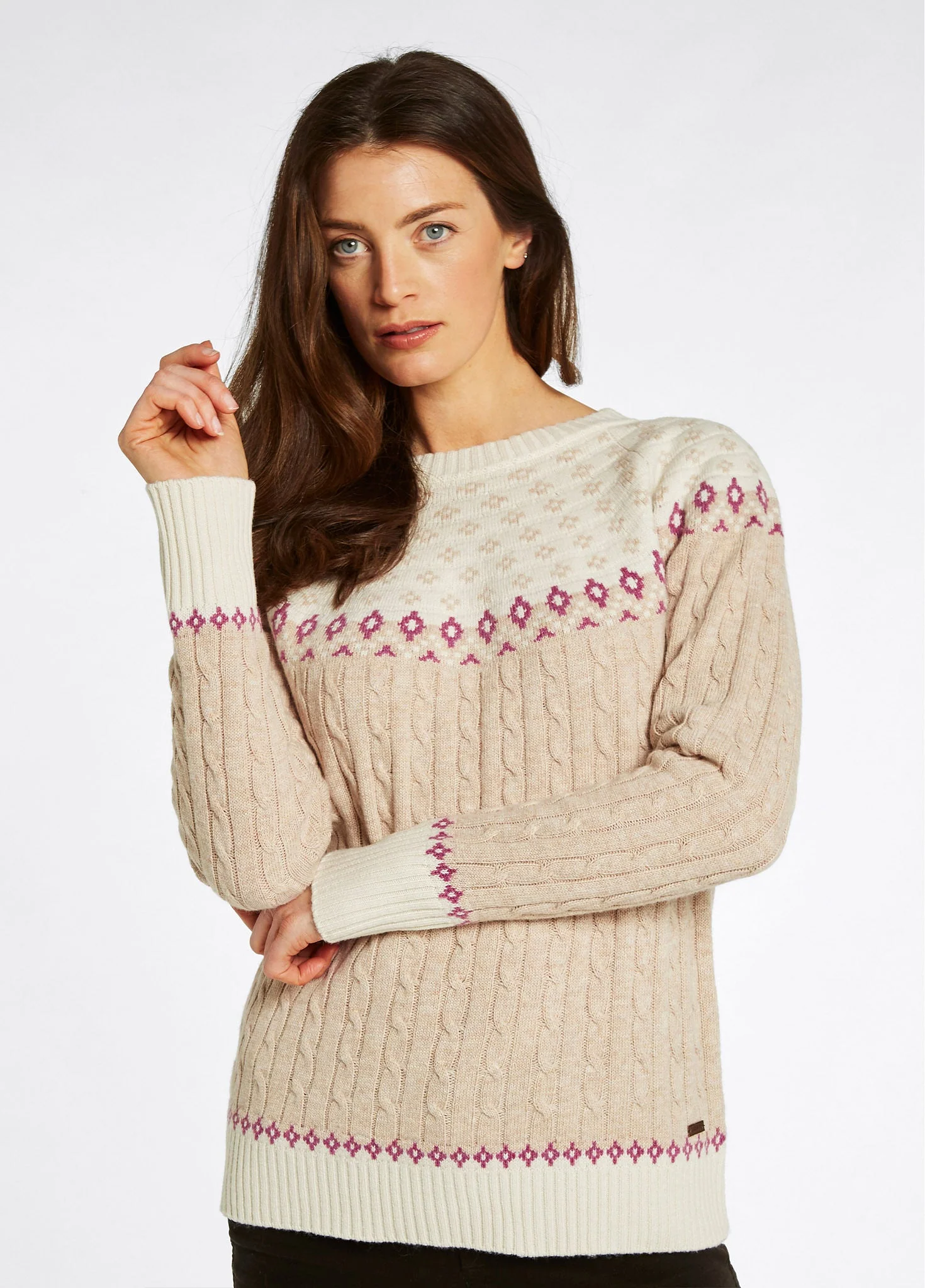 Thornfield Women's Fair Isle knit - Oat