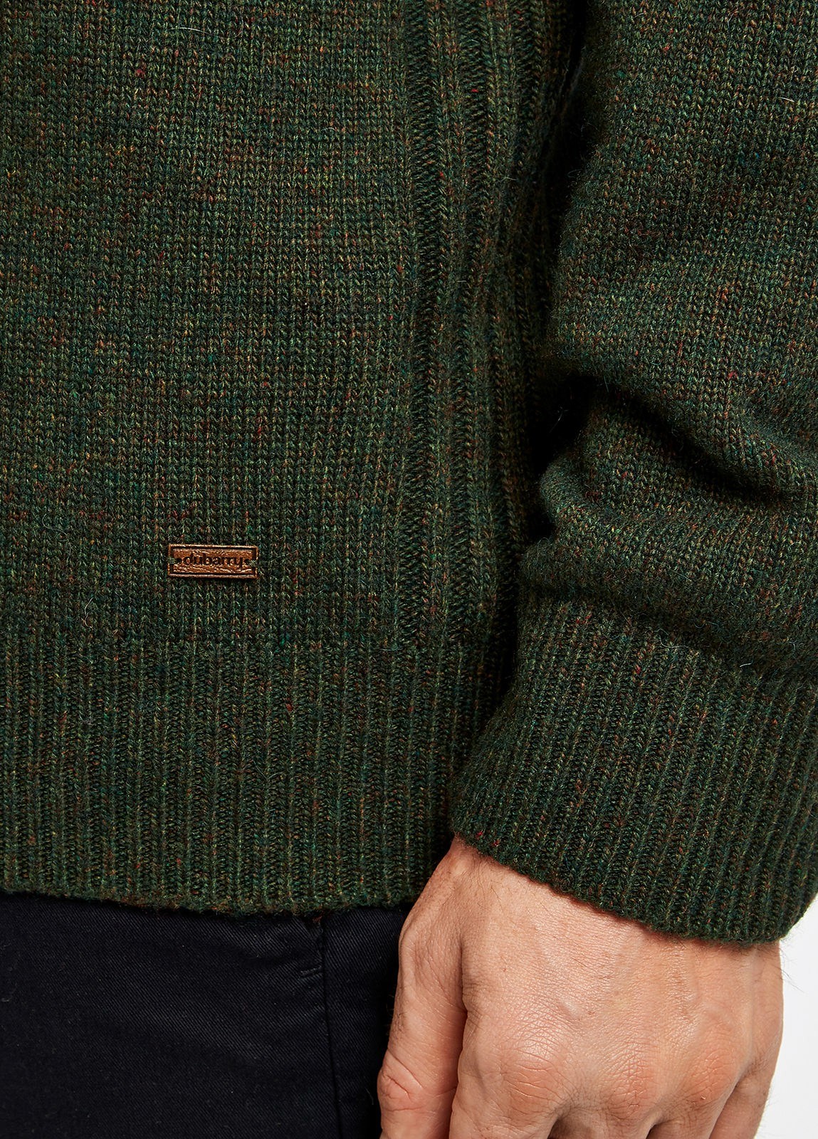 Dubarry Nolan Crew Neck Knitted Sweater Men's Knitwear Olive