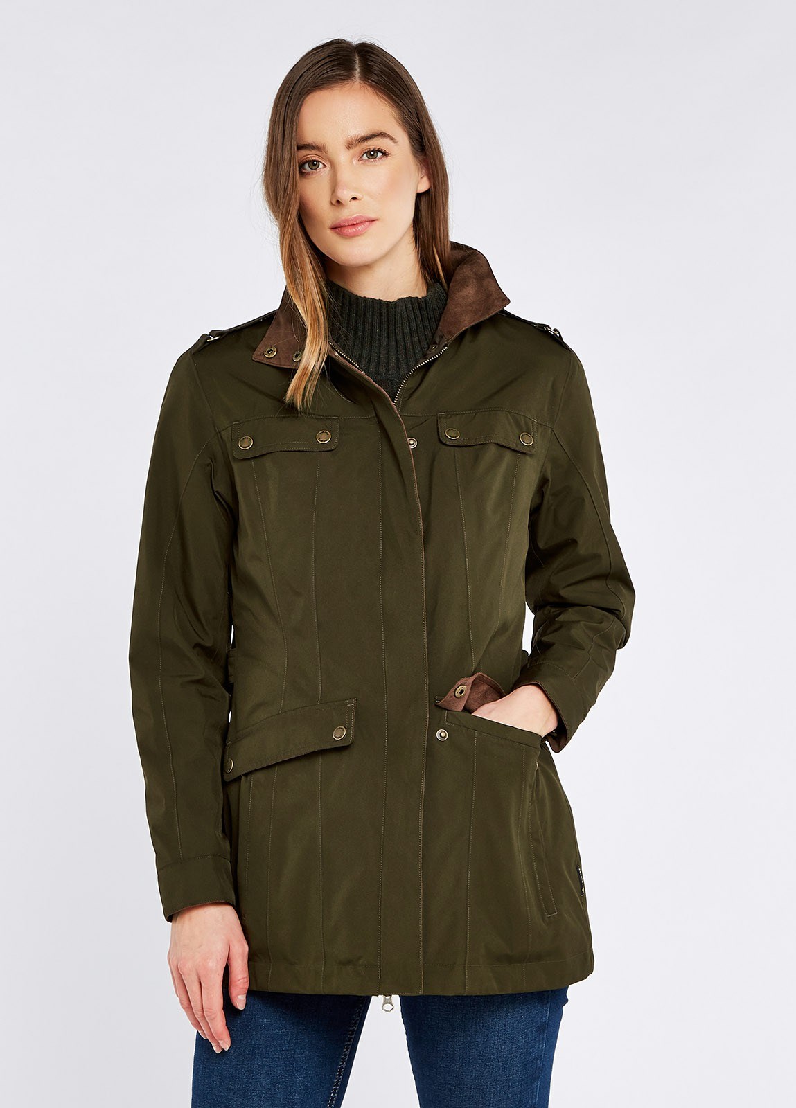 Dubarry Banville Utility Women's Jackets Olive