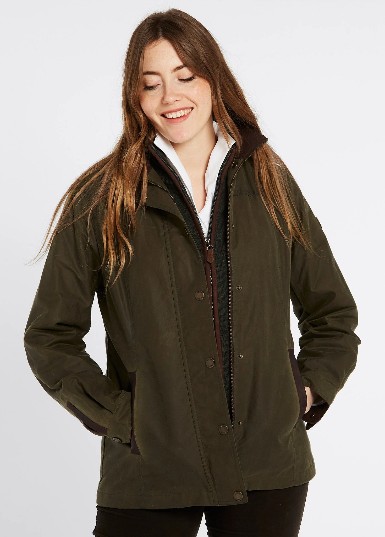 Mountrath Ladies Waxed Cotton Jacket - Fennel