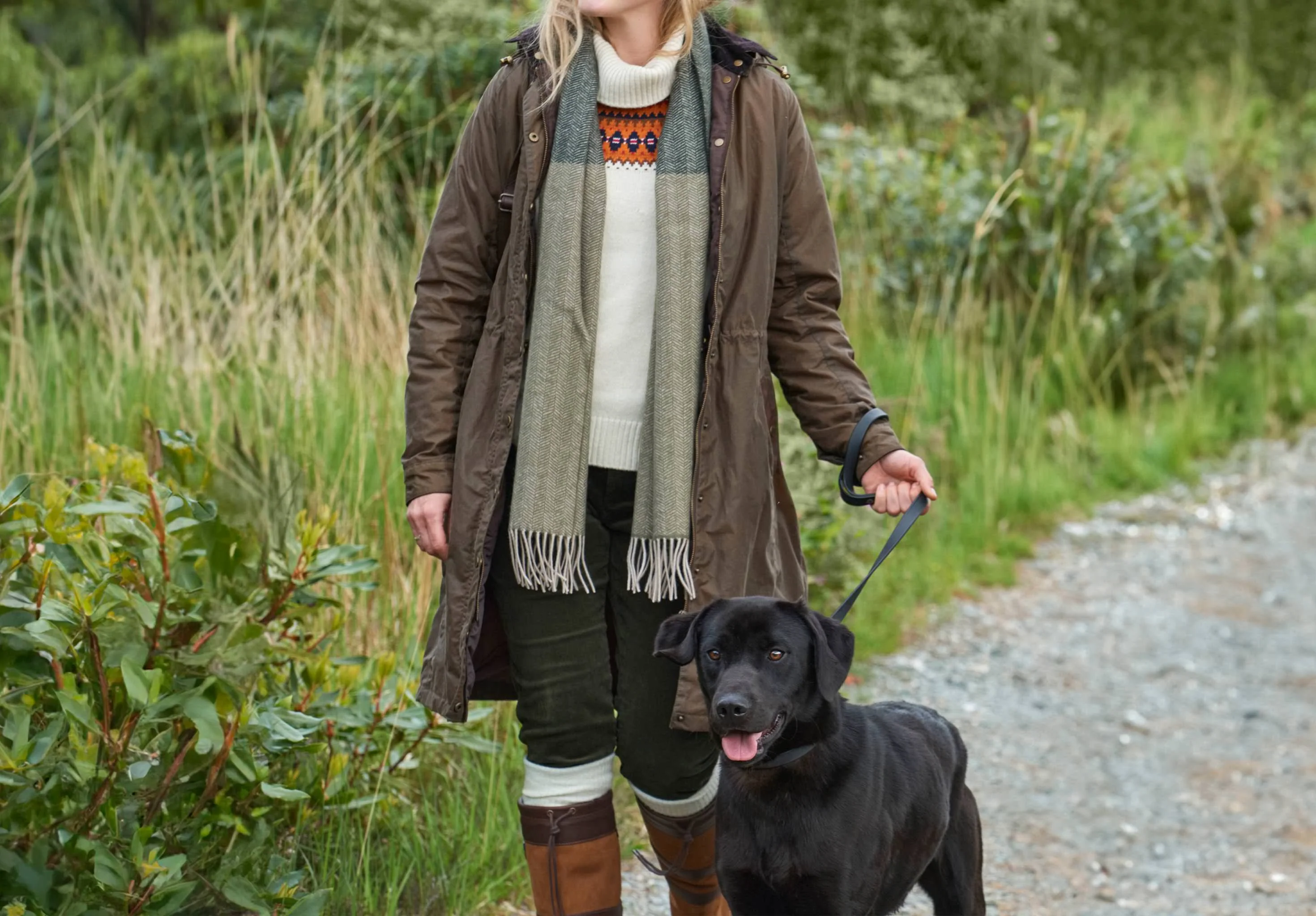 Redington Ladies' Long Waxed Cotton Coat - Ginger