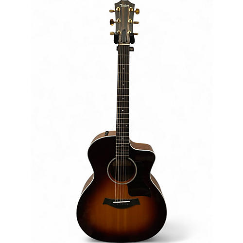 Used Taylor 214CE Deluxe Sunburst Acoustic Electric Guitar Sunburst