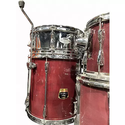 Used Yamaha 5 piece Stage Custom Red Drum Kit Red