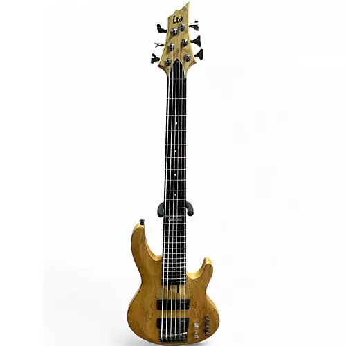 Used ESP LTD B206SM 6 String Natural Electric Bass Guitar Natural