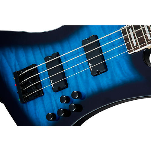 Jackson JS Series Kelly Bird JS3Q Bass Transparent Blue Burst