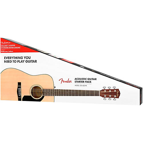 Fender CD-60S Dreadnought V2 Acoustic Guitar Pack Natural