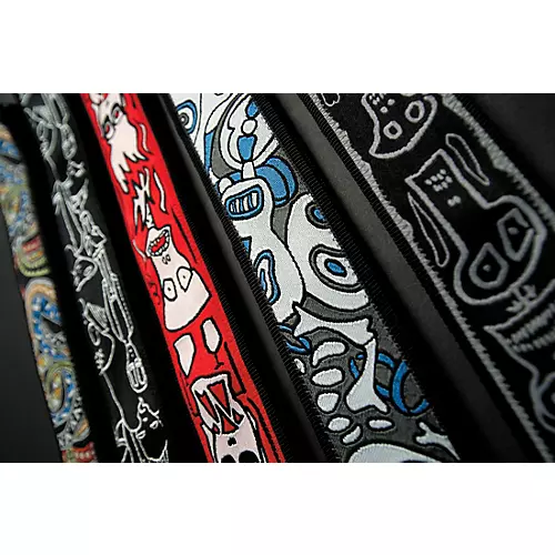 D'Addario Joe Satriani Nylon Guitar Strap Red/White Up In Flames