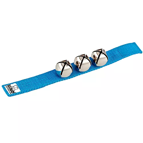 Nino Wrist Bells Strap with 3 Bells Blue 9 in.