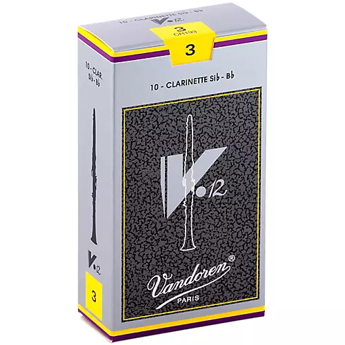 Vandoren V12 Bb Clarinet Reeds Strength 3.5+ Box of 10