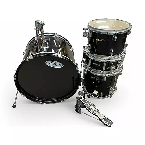 Used Sound Percussion Labs 4 Piece 4 Piece Black Drum Kit Black