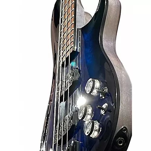 Used Schecter Guitar Research OMEN ELITE Blue Electric Bass Guitar Blue