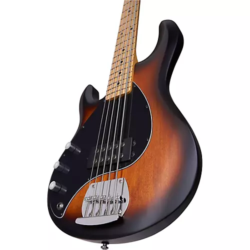 Sterling by Music Man StingRay Ray5LH Maple Fingerboard Left-Handed 5-String Electric Bass Vintage Sunburst