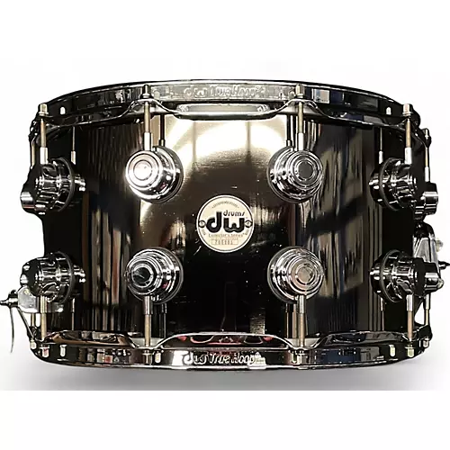 Used DW 14X8 COLLECTORS SERIES BRASS SNARE Drum Black Black 216