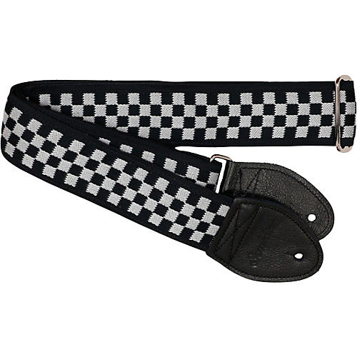 Souldier Raceway Checker Guitar Strap Black 2 in.