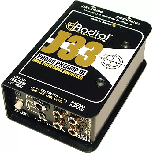 Radial Engineering J33 RIAA Turntable Preamp Direct Box