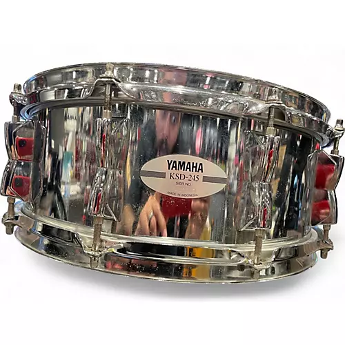 Used Yamaha 14in KSD-245 SNARE Silver Drum Silver 33