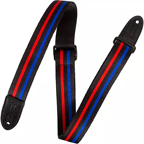 Levy's MPJR 1 1/2 inch Wide Kids Guitar Strap Black, Blue