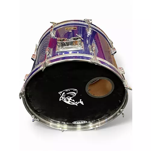 Used Pearl 6 Piece Export Blue Drum Kit Blue