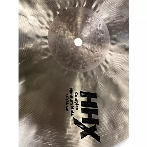 Used SABIAN 14in HHX COMPLEX MEDIUM HIHAT PAIR Cymbal 33