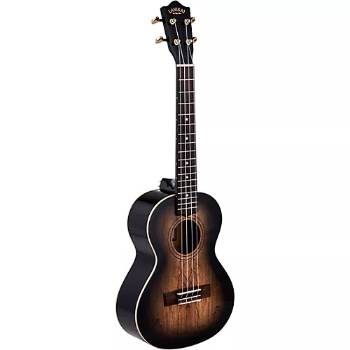 Lanikai Spalted Maple Tenor Ukulele Black Burst