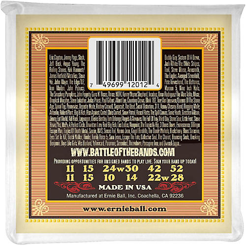 Ernie Ball 2012 Earthwood 80/20 Bronze 12-String Medium Acoustic Guitar Strings