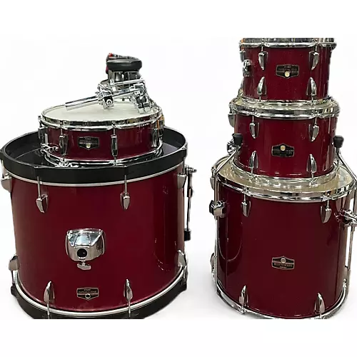 Used TAMA 5 piece Imperialstar RED Sparkle Drum Kit RED Sparkle