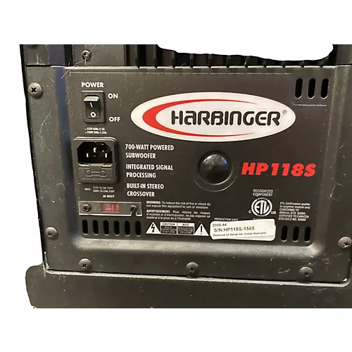 Used Harbinger HP1185 Powered Subwoofer
