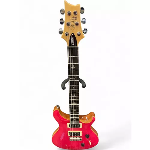 Used 2020s PRS SE Custom 24 Pink Solid Body Electric Guitar Pink