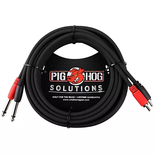 Pig Hog Solutions Dual Cable RCA to 1/4