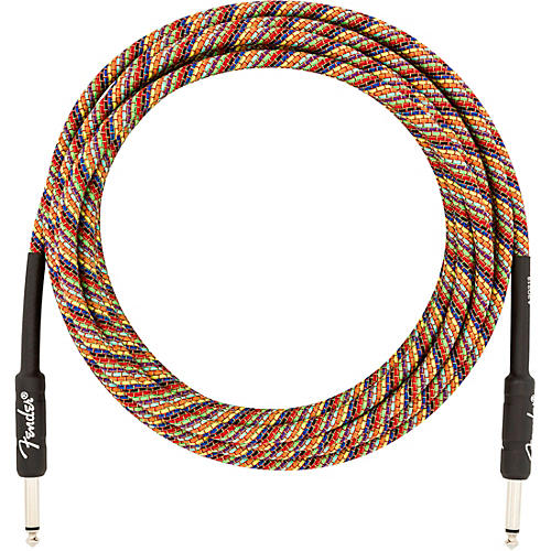 Fender Festival Straight to Straight Instrument Cable 18.6 ft. Rainbow