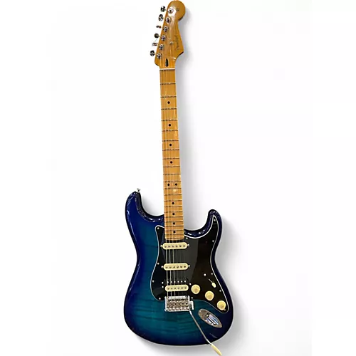 Used Fender Player Stratocaster HSS Blue Burst Solid Body Electric Guitar Blue Burst