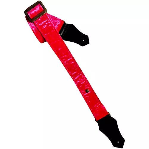 Get'm Get'm Boujee Velvet Guitar Strap Pink 2 in.