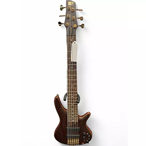 Used Ibanez PRESTIGE SR5006E Natural Electric Bass Guitar Natural