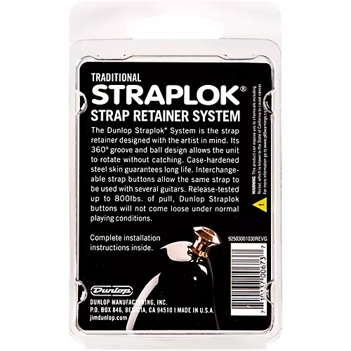 Dunlop Straplok Traditional Strap Retainer System Nickel