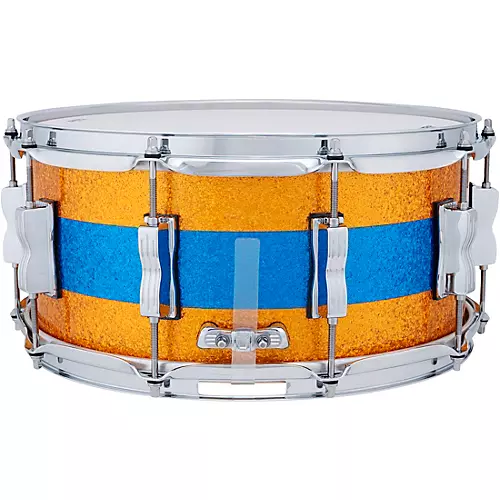 Ludwig Classic Maple Snare Drum 14 x 6.5 in. Gold/Blue Tri-Band