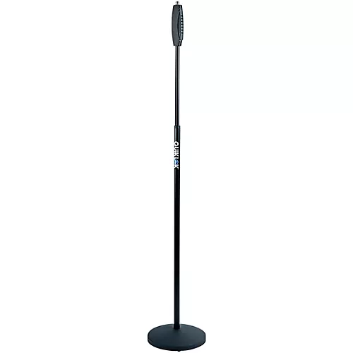 Quik-Lok Round Base Straight Mic Stand With One Handed Clutch