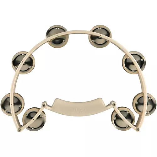 Sound Percussion Labs Baja Percussion Shape Shifter Tambourine With Double-Row Steel Jingles White