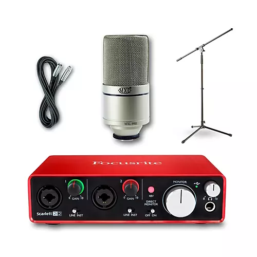 Focusrite 2i2 Recording Bundle With MXL 990 Mic