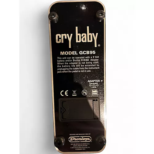 Used Dunlop GCB95 Original Crybaby Wah Effect Pedal