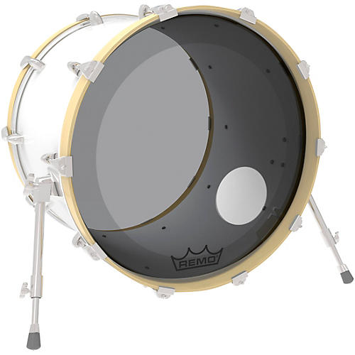 Remo Powerstroke P3 Colortone Smoke Resonant Bass Drum Head With 5