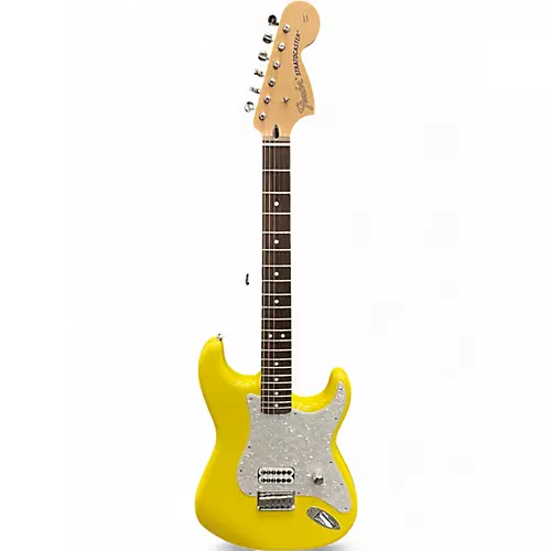 Used Fender Tom Delonge Signature Stratocaster Graffiti Yellow Solid Body Electric Guitar Graffiti Yellow