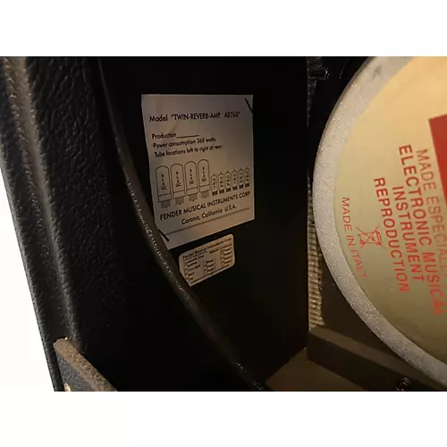 Used Fender Vintage Reissue 1965 Twin Reverb Tube Guitar Combo Amp