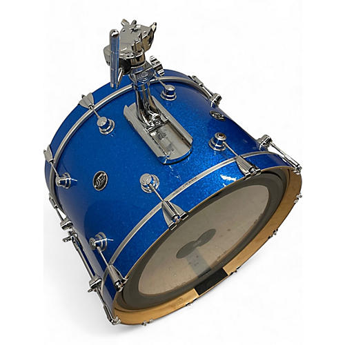 Used DW 3 Piece Performance Series Blue Sparkle Drum Kit Blue Sparkle