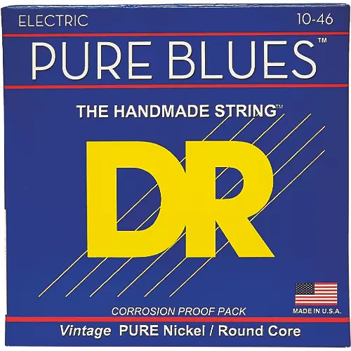 DR Strings PHR10 Pure Blues Nickel Medium Electric Guitar Strings