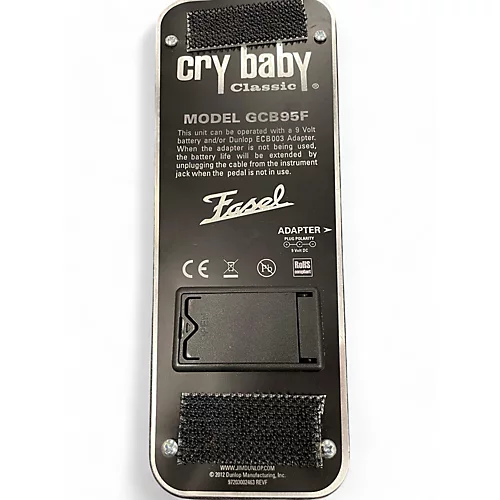 Used Dunlop GCB95F Crybaby Classic Wah With Fasel Inductor Effect Pedal