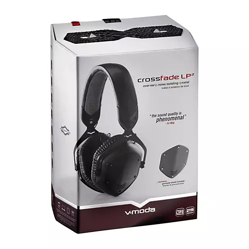 V-MODA Crossfade LP2 Over-Ear Headphones Matte Black Metal
