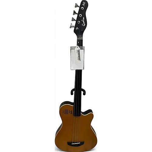 Used Godin A4 ULTRA FRETLESS Natural Electric Bass Guitar Natural