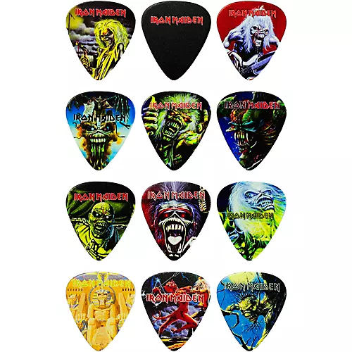 Perri's GUITAR PICKS MED GAUGE IRON MAIDEN ASST 12 Pack