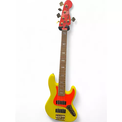 Used Fender MONONEON JAZZ BASS V YELLOW Electric Bass Guitar YELLOW