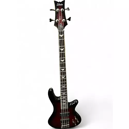 Used 2020s Schecter Guitar Research Stiletto Extreme 4 String 2 Tone Sunburst Electric Bass Guitar 2 Tone Sunburst